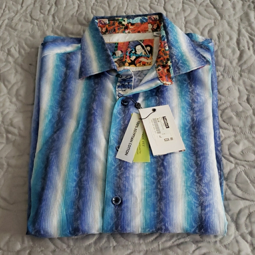 Robert Graham Blue Button Down